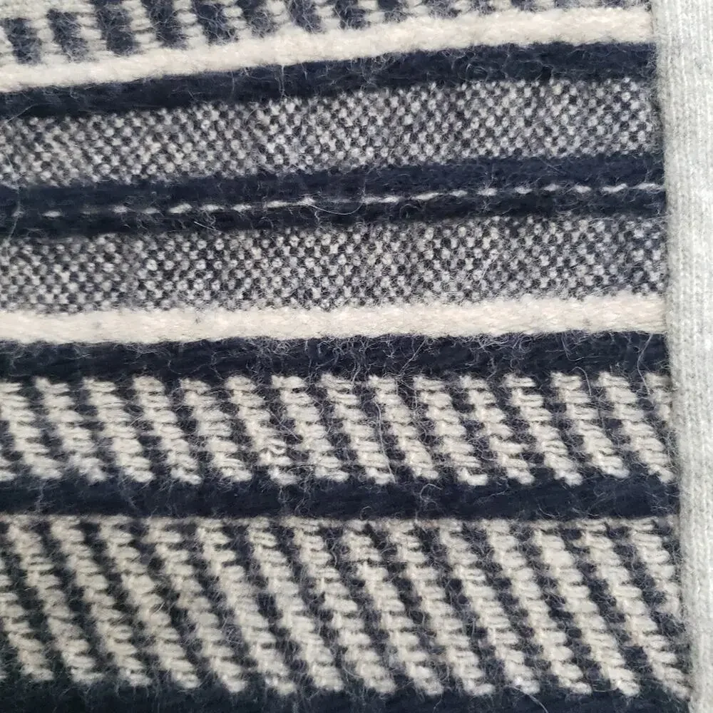 J. Crew Wool‎ Rabbit Hair Blend Gray and Black Scoopneck Knit Sweater XXS